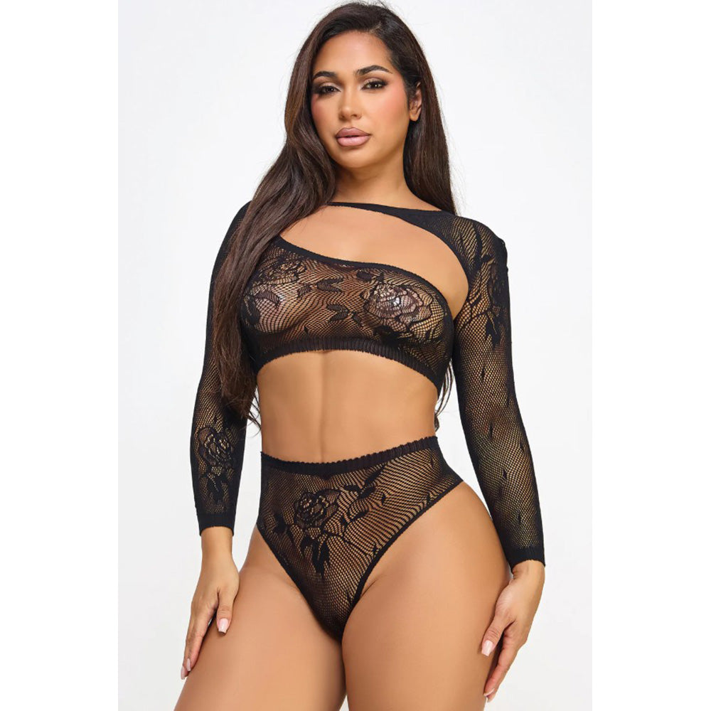 Rose Bodystocking Set