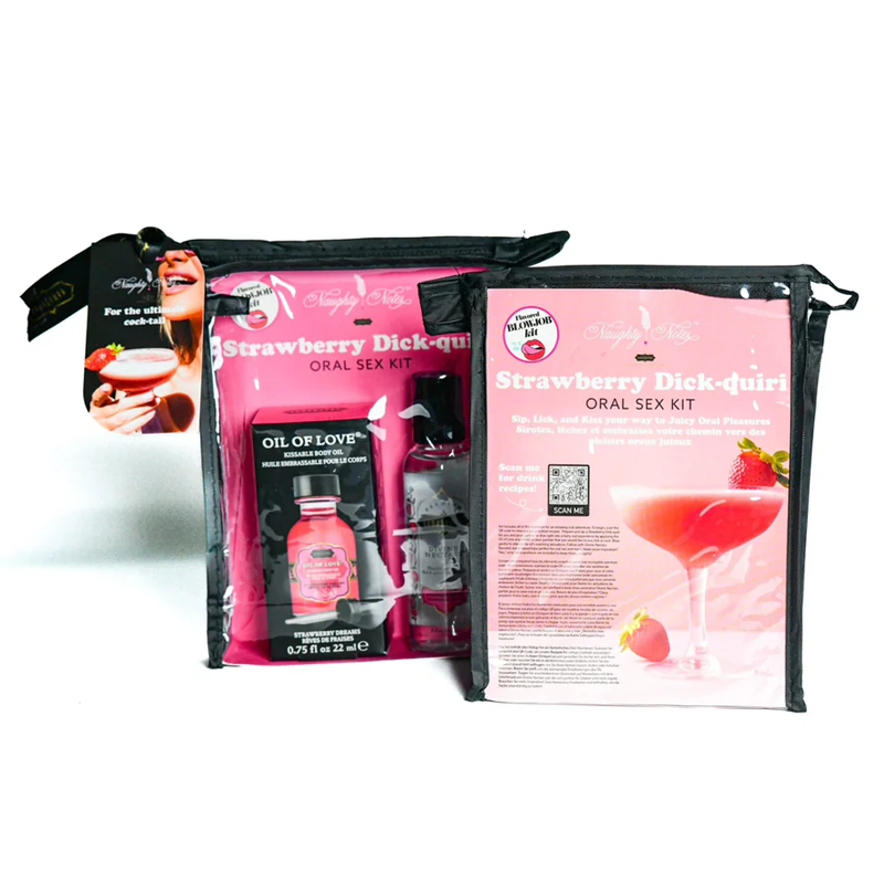 ORAL SEX COCKTAIL KIT - Strawberry Dick-Quiri (strawberry Dreams) 2oz Divine Nectar / .75oz Oil of L