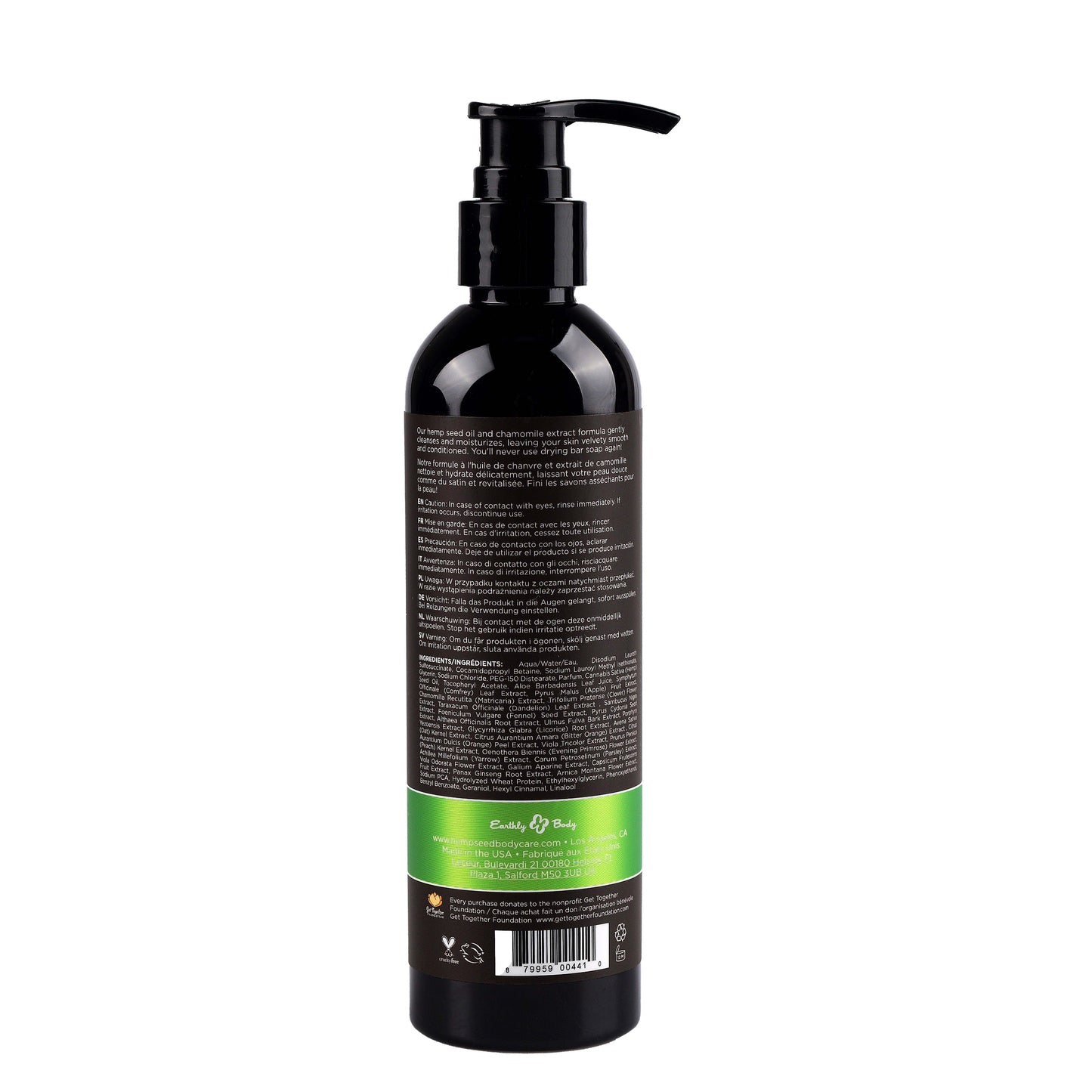 Hemp Seed Bath & Shower Gel Naked in the Woods 8 Fl Oz / 237 Ml