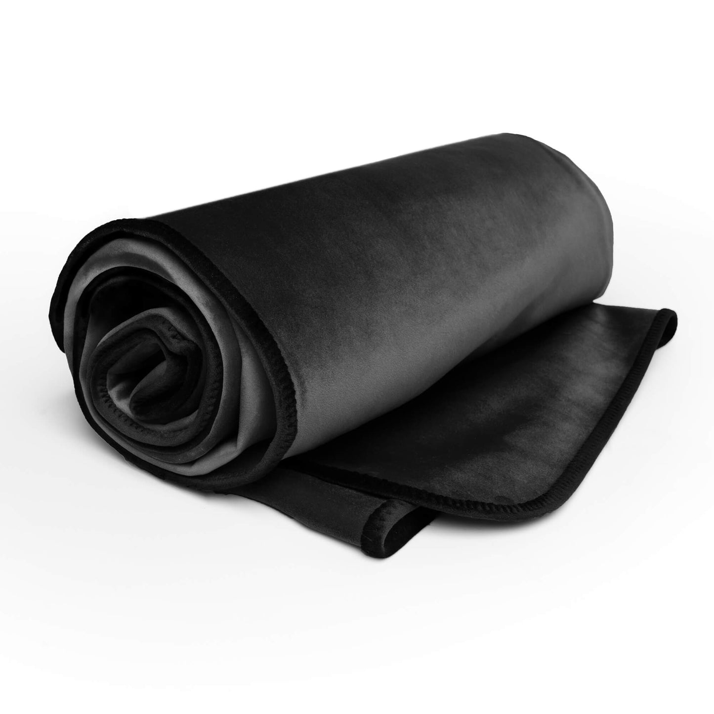 Fascinator Lush Throw Black Microvelvet - King Size