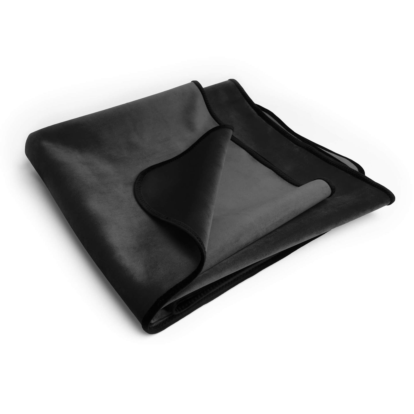 Fascinator Lush Throw Black Microvelvet - King Size