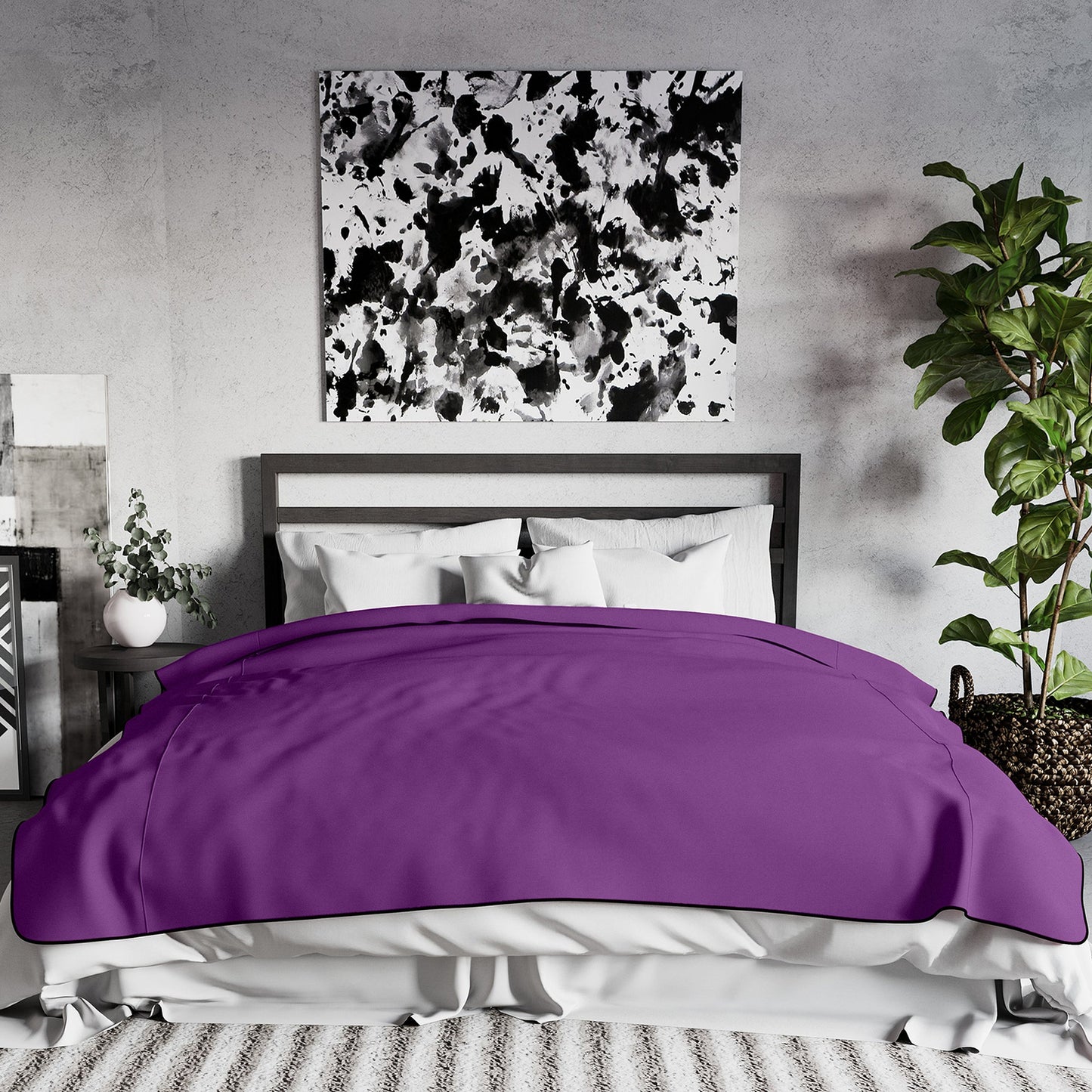 Fascinator Lush Throw Purple Microvelvet - King Size