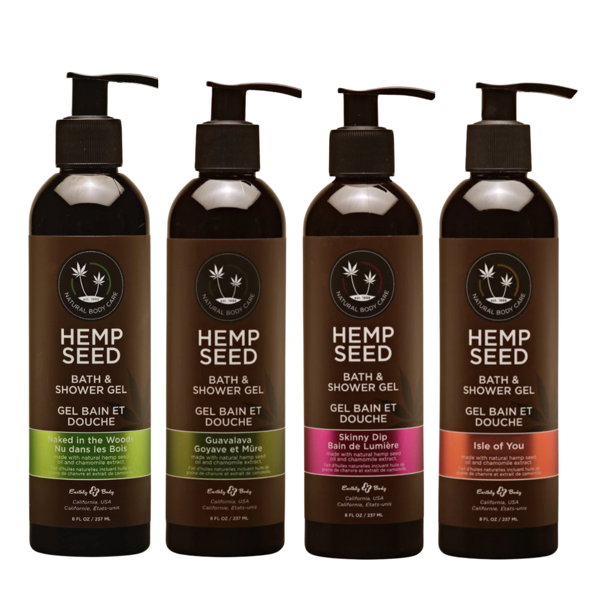 Hemp Seed Bath & Shower Gel Naked in the Woods 8 Fl Oz / 237 Ml