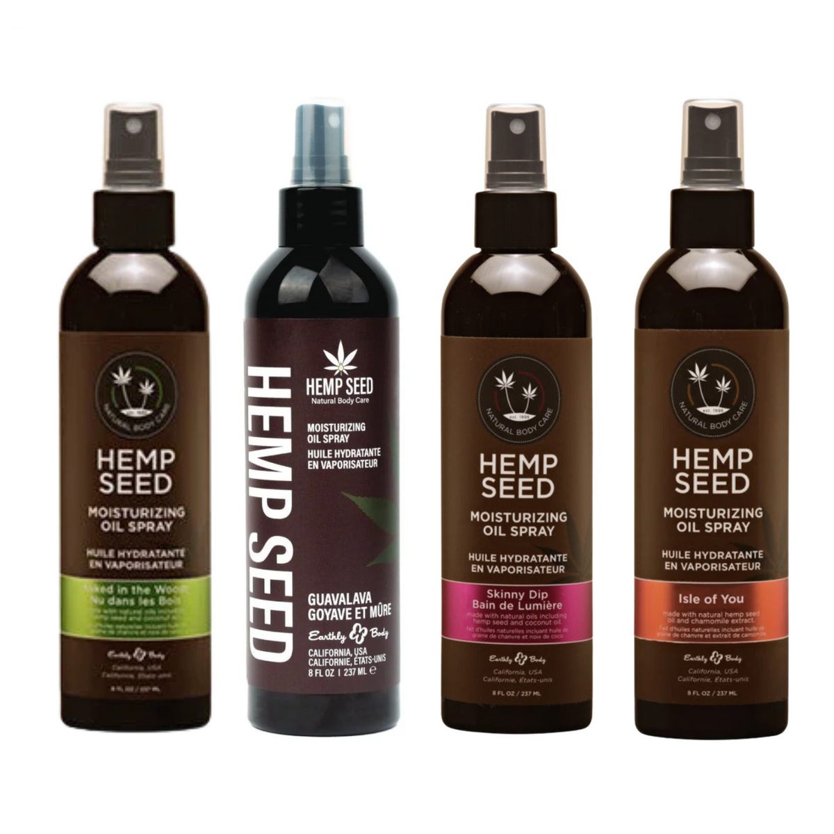 Hemp Seed Moisturizing Oil Spray Naked in the Woods 8 Fl Oz / 237 Ml