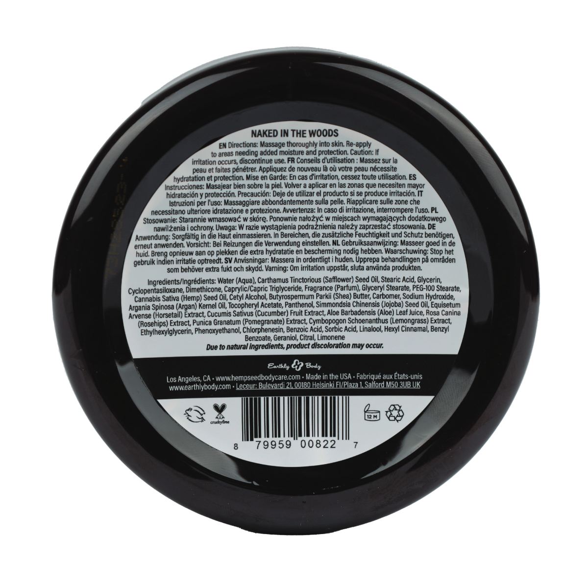 Hemp Seed Skin Butter Naked in the Woods 8 Oz / 227 G