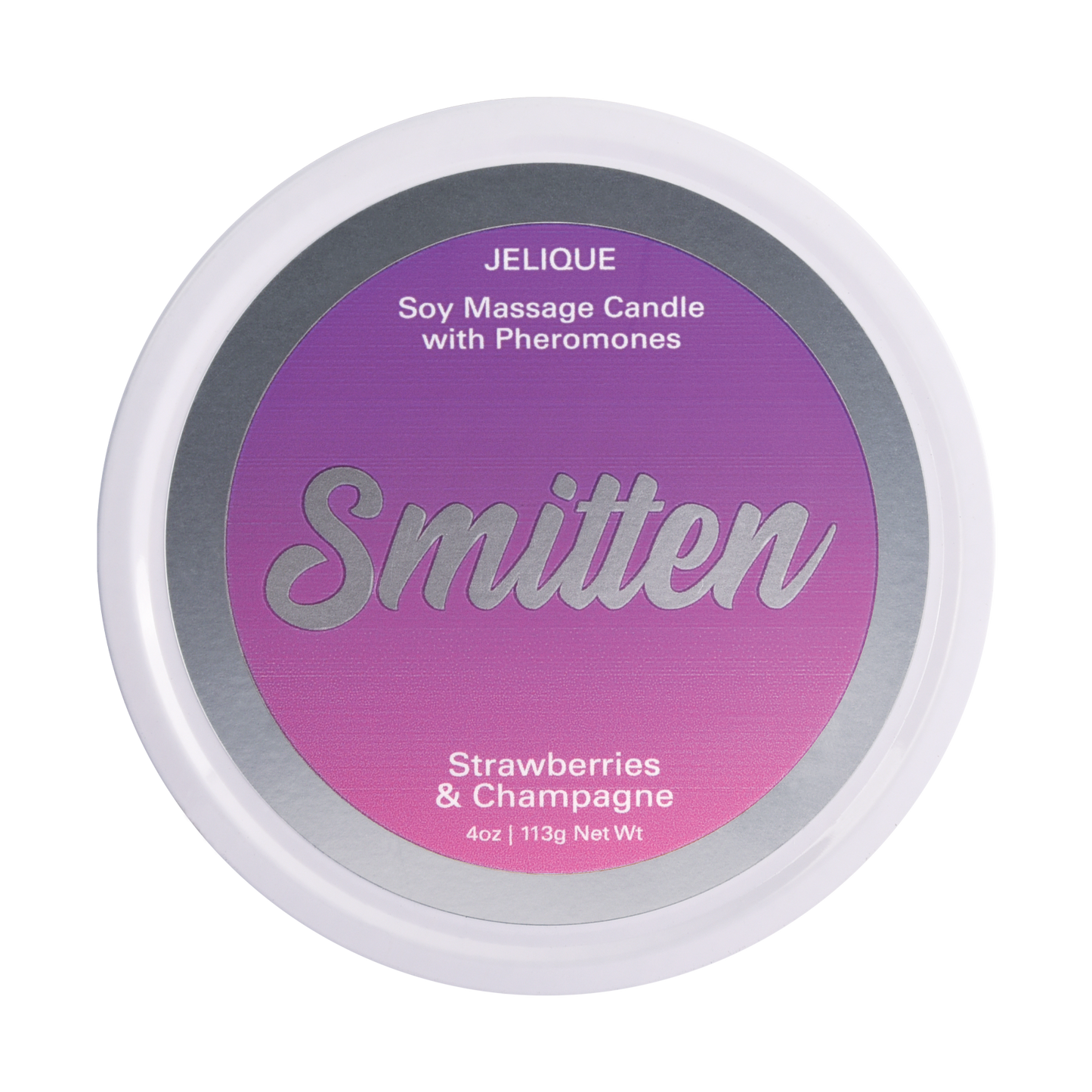 Smitten MOOD CANDLES Pheromone Soy Massage Candles Strawberry & Champagne 4oz | 113g