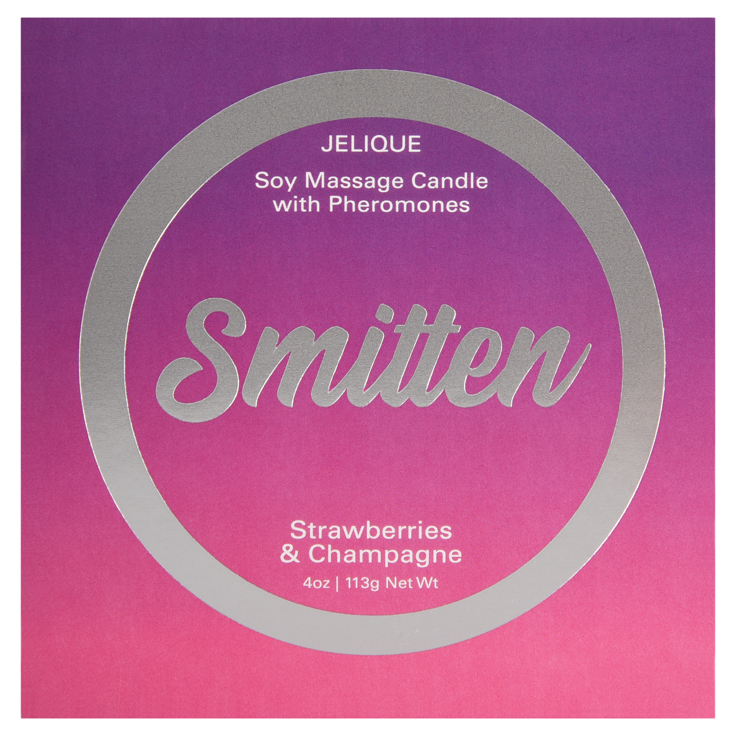 Smitten MOOD CANDLES Pheromone Soy Massage Candles Strawberry & Champagne 4oz | 113g