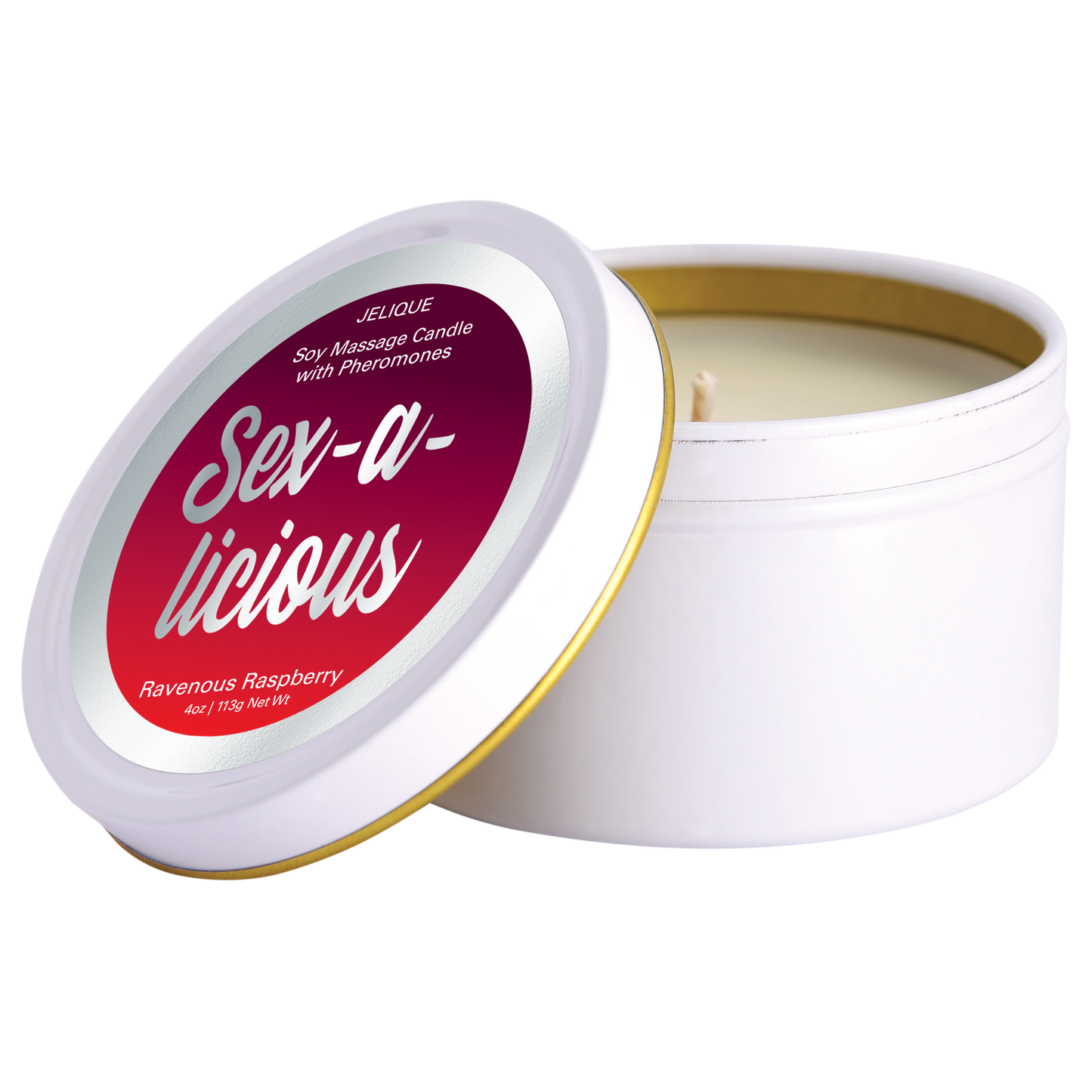 MOOD CANDLES Sex-A-Licious - Pheromone Massage Candle Ravenous Raspberry 4oz | 113g