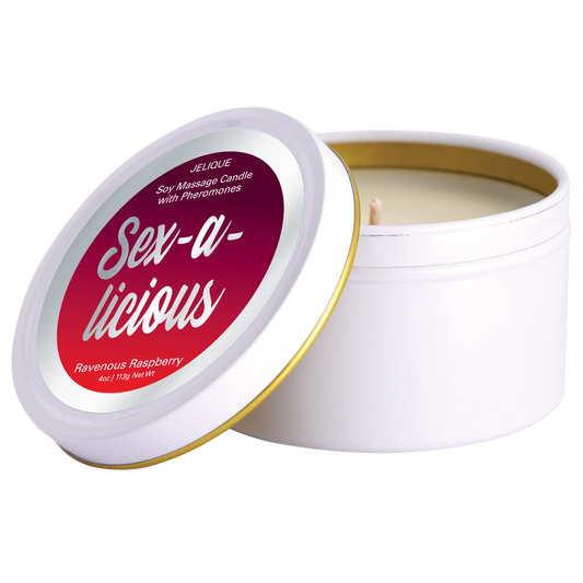 MOOD CANDLES Sex-A-Licious - Pheromone Massage Candle Ravenous Raspberry 4oz | 113g