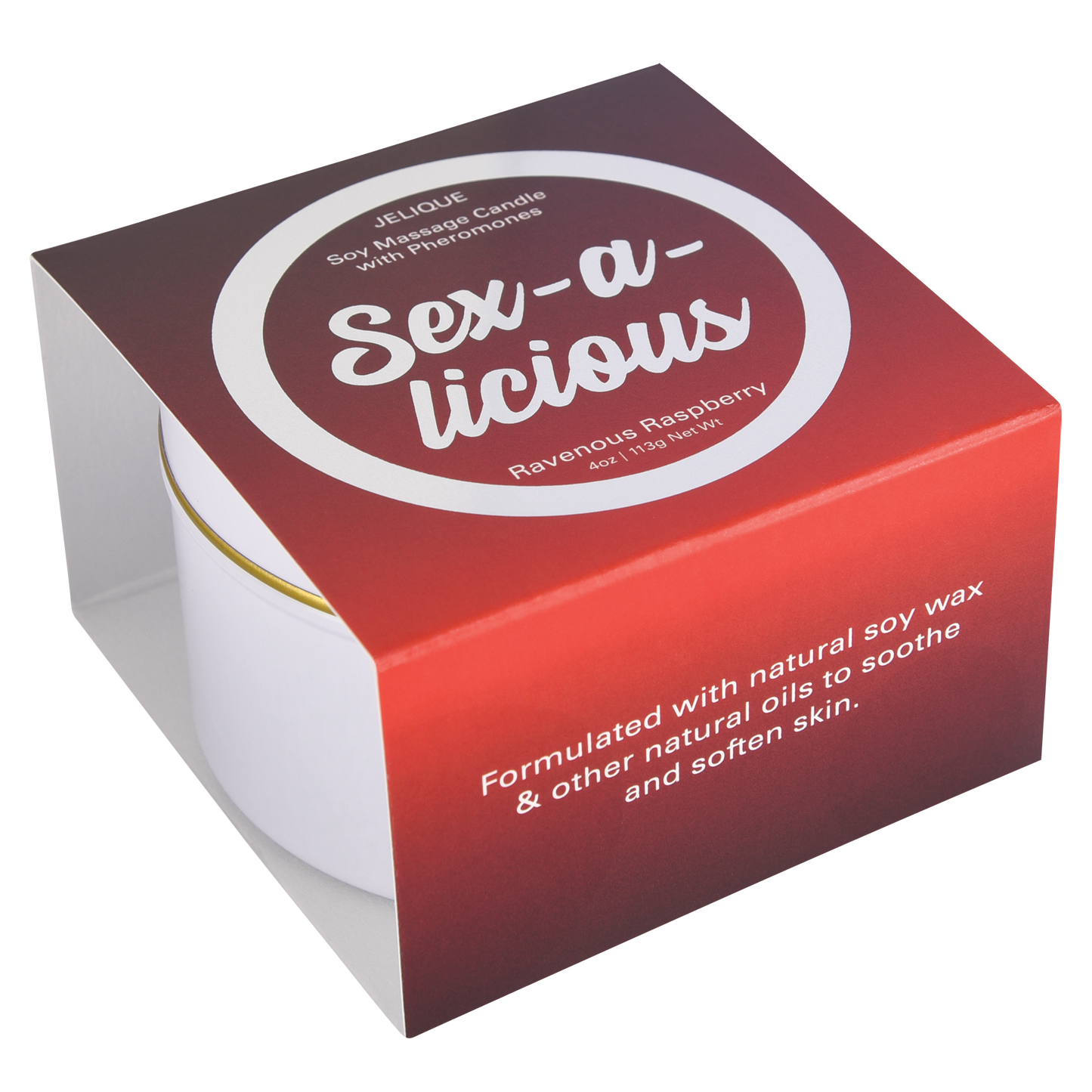 MOOD CANDLES Sex-A-Licious - Pheromone Massage Candle Ravenous Raspberry 4oz | 113g