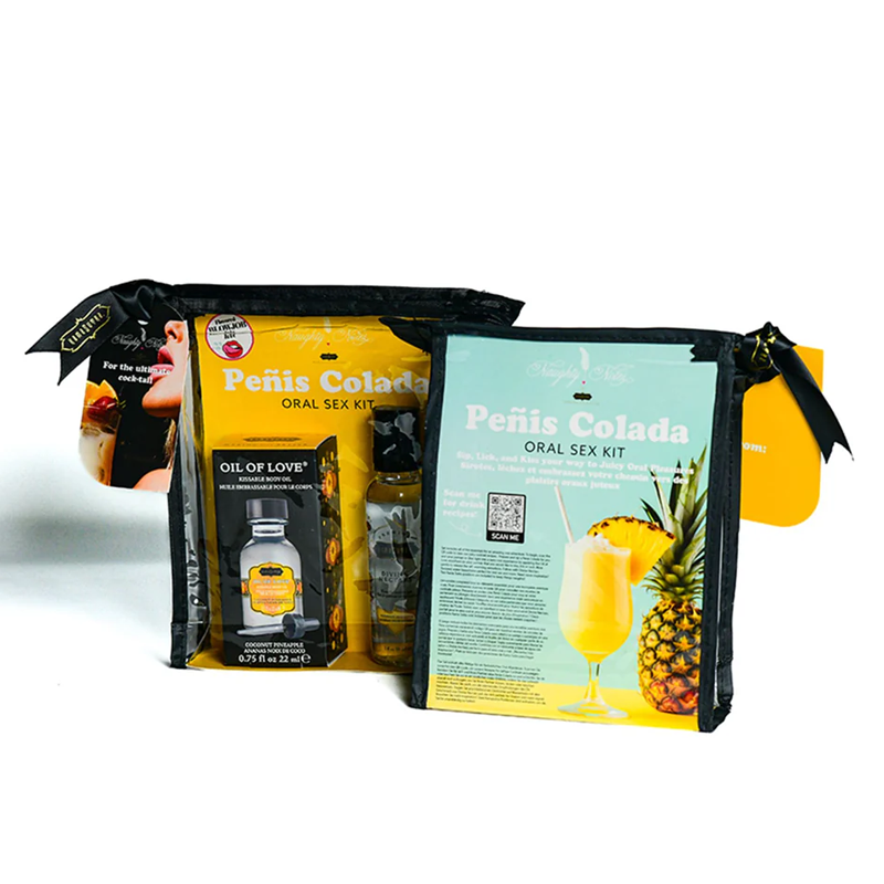 ORAL SEX COCKTAIL KIT - Penis Colada (coconut Pineapple) 2oz Divine Nectar / .75oz Oil of Love