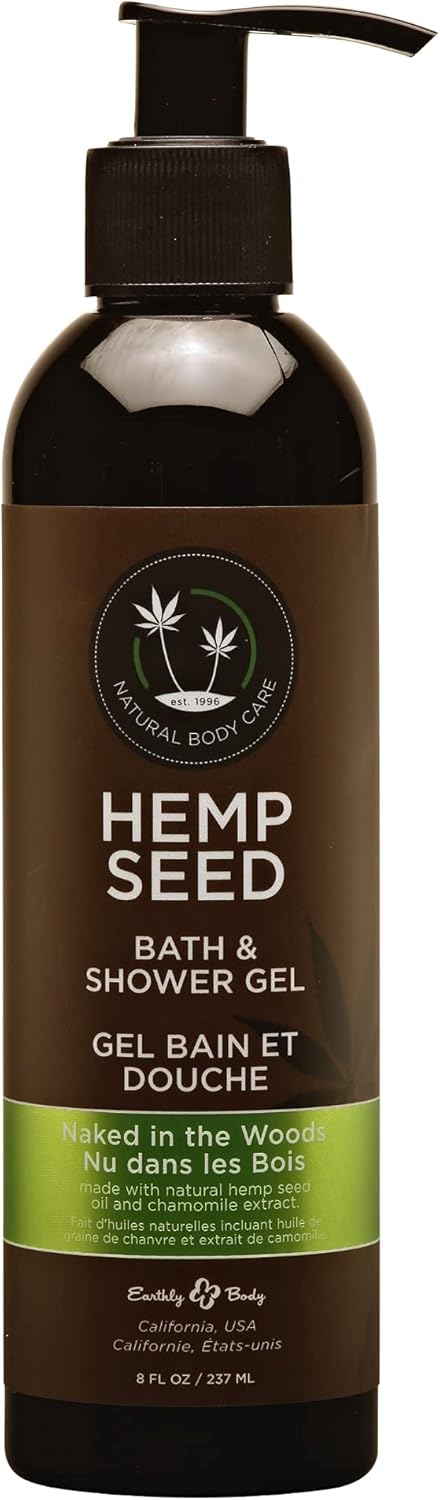 Hemp Seed Bath & Shower Gel Naked in the Woods 8 Fl Oz / 237 Ml