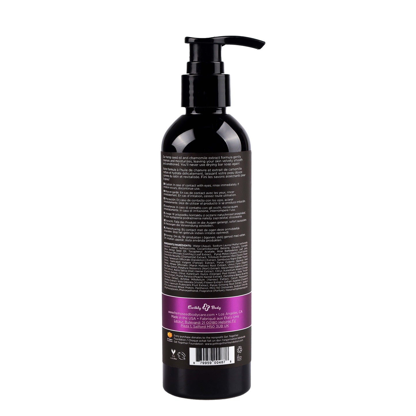 Hemp Seed Bath & Shower Gel Skinny Dip 8 Fl Oz / 237 Ml